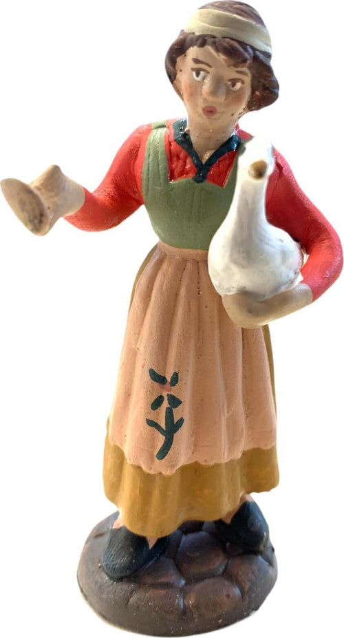 Donna con gallina statuetta in terracotta artigianale per presepe napoletano da h 10 cm Casa e cucina/Decorazioni per interni/Addobbi e decorazioni per ricorrenze/Decorazioni natalizie/Presepi/Statuine e fondali per il presepe MagiediNatale.it - Altamura, Commerciovirtuoso.it