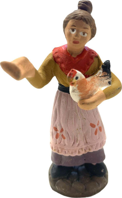 Donna con gallina statuetta in terracotta artigianale per presepe napoletano da h 7 cm Casa e cucina/Decorazioni per interni/Addobbi e decorazioni per ricorrenze/Decorazioni natalizie/Presepi/Statuine e fondali per il presepe MagiediNatale.it - Altamura, Commerciovirtuoso.it