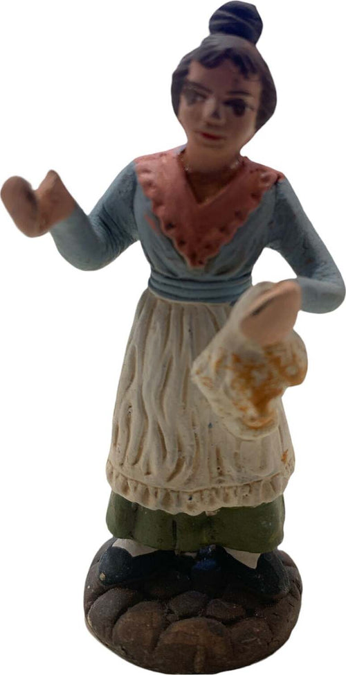 Donna con pollo statuetta in terracotta artigianale per presepe napoletano da h 7 cm Casa e cucina/Decorazioni per interni/Addobbi e decorazioni per ricorrenze/Decorazioni natalizie/Presepi/Statuine e fondali per il presepe MagiediNatale.it - Altamura, Commerciovirtuoso.it