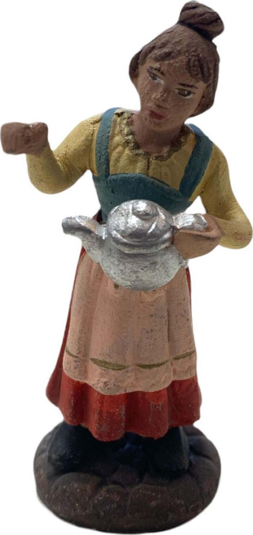 Donna con teiera statuetta in terracotta artigianale per presepe napoletano da h 7 cm Casa e cucina/Decorazioni per interni/Addobbi e decorazioni per ricorrenze/Decorazioni natalizie/Presepi/Statuine e fondali per il presepe MagiediNatale.it - Altamura, Commerciovirtuoso.it