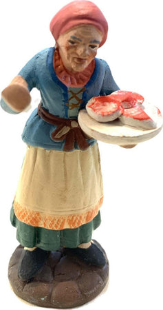 Donna con vassoio di carne statuetta in terracotta artigianale per presepe napoletano da h 10 cm Casa e cucina/Decorazioni per interni/Addobbi e decorazioni per ricorrenze/Decorazioni natalizie/Presepi/Statuine e fondali per il presepe MagiediNatale.it - Altamura, Commerciovirtuoso.it