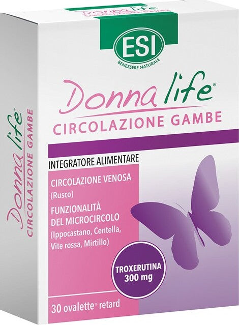 Donna-life-circolazione-gambe-integratore-alimentare-30-ovalette-ESI