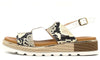 DONNA SOFT Sandali pelle bianca pitone old roccia