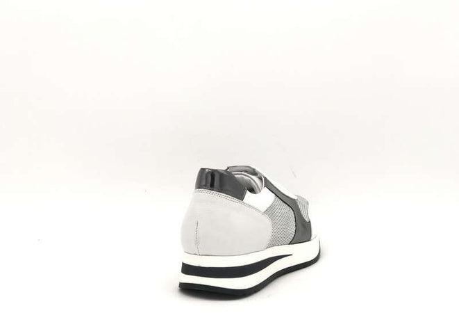 DONNA SOFT Sneaker donna in pelle MOT035 white grey