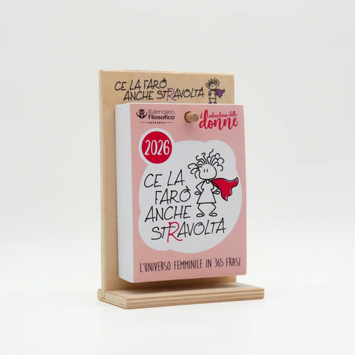 Calendario Filosofico "Donne" 10x14cm con Supporto in Legno