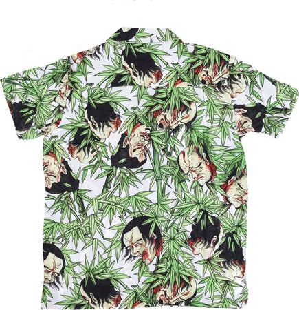 DOOMSDAY-Camicia-Manica-Corta-Uomo-Bamboo-Shirt-White-All-Over-Print-da-uomo