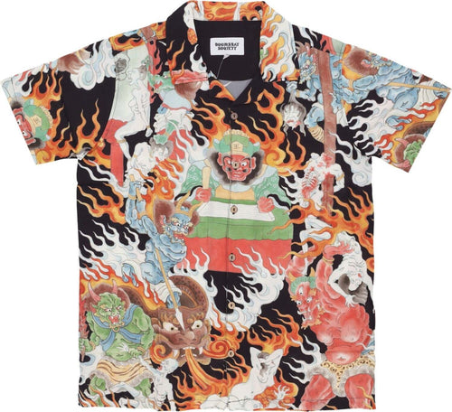 DOOMSDAY-Camicia-Manica-Corta-Uomo-Inferno-Shirt-All-Over-Print-da-uomo