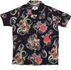 DOOMSDAY-Camicia-Manica-Corta-Uomo-Tigersnake-Shirt-Black-All-Over-Print-da-uomo