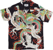 DOOMSDAY-Camicia-Manica-Corta-Uomo-Water-Dragon-Shirt-All-Over-Print-da-uomo