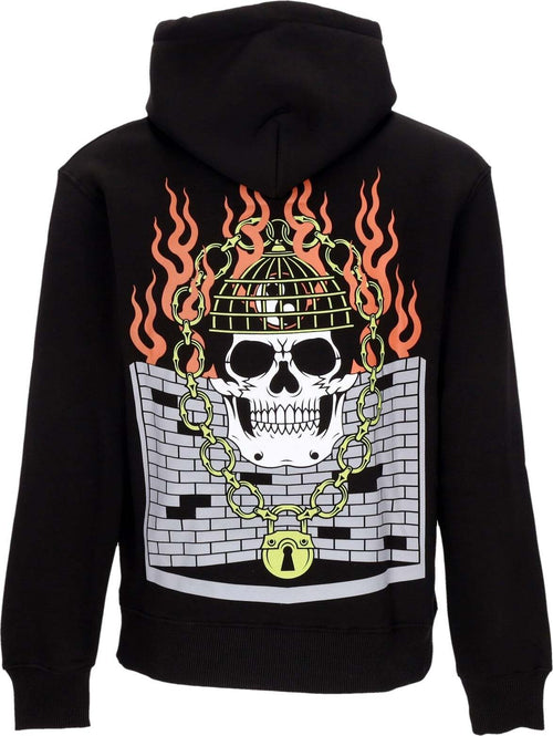 DOOMSDAY-Felpa-Cappuccio-Uomo-Mental-Cage-Hoodie-Black-da-uomo