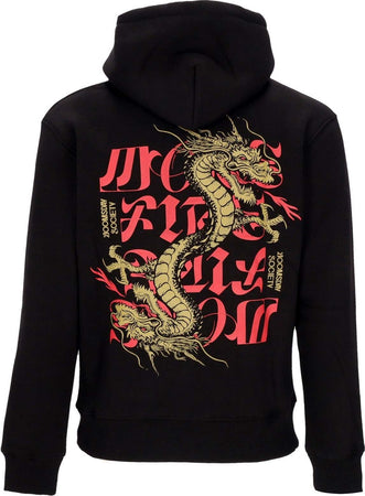 DOOMSDAY-Felpa-Cappuccio-Uomo-More-Fire-Hoodie-Black-da-uomo