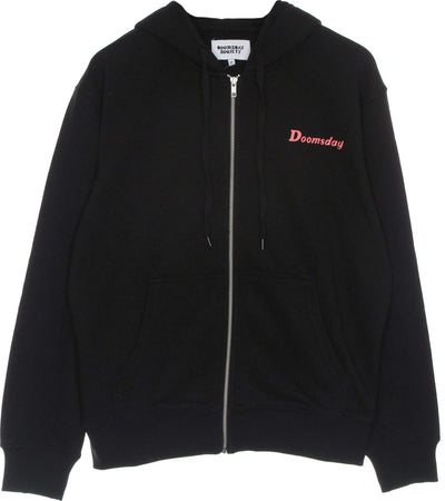 DOOMSDAY-Felpa-Leggera-Cappuccio-Zip-Uomo-El-Maligno-Zip-Hoodie-Black-da-uomo