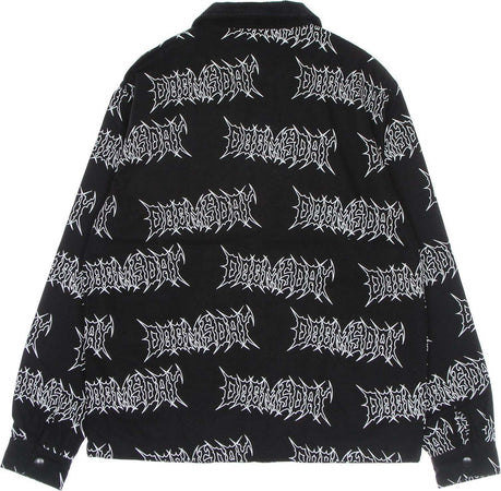 DOOMSDAY-Giacca-Coach-Jacket-Uomo-Graffpunk-Canvas-Jacket-Black-da-uomo