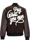 DOOMSDAY-Giubbotto-College-Uomo-Ghost-Varsity-Jacket-Brown-da-uomo