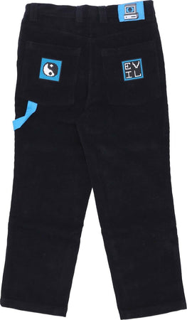 DOOMSDAY-Pantalone-Lungo-Uomo-Dos-Corduroy-Pant-Black-da-uomo