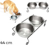 Doppia Ciotola Per Cane Cani In Acciaio Con Supporto Rialzato 44 X 21 X 11 Cm Prodotti per animali domestici/Cani/Ciotole e distributori/Ciotole rialzate Trade Shop italia - Napoli, Commerciovirtuoso.it