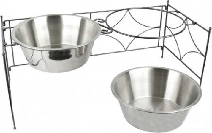 Doppia Ciotola Per Cane Cani In Acciaio Con Supporto Rialzato 44 X 21,5 X 11 Cm Prodotti per animali > Prodotti per Cani > Ciotole e Biberon Trade Shop italia - Napoli, Commerciovirtuoso.it