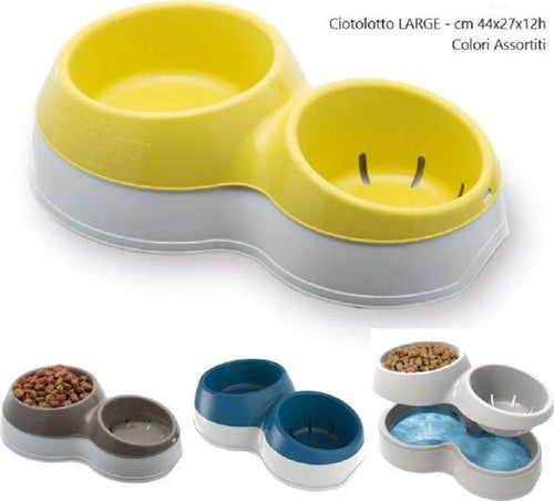 Doppia Ciotola Per Cane + Riserva Acqua Ciottolotto Large Vari Colori Prodotti per animali domestici/Cani/Ciotole e distributori/Ciotole Trade Shop italia - Napoli, Commerciovirtuoso.it