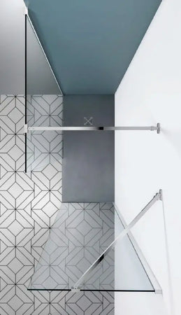 Parete Doccia Walk In H200 Anticalcare 8mm Trasparente Profili Grafite - Shopbagno.it