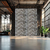 pacchi da 10 o 20 Pannelli 3D Rivestimento a parete in PVC effetto PIETRA GRIGIA DOPPIA 96x48cm Realistici, isolanti