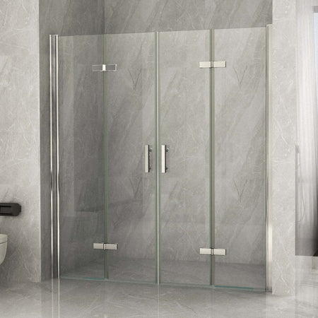 Doppia Porta Doccia a Libro Trasparente 8mm H195 Flex Fai da te/Attrezzature per cucine e bagni/Attrezzature per bagni/Docce e componenti doccia/Box doccia StileBagno - Roma, Commerciovirtuoso.it