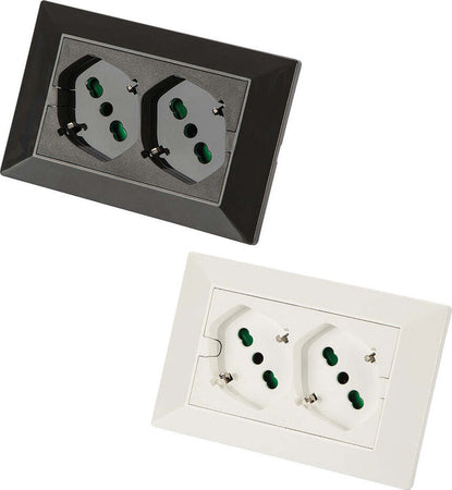 DOPPIA-PRESA-INCASSO-PER-SCATOLA-SERIE-'OPERA-PLUS'-colore-grigio/antracite-Fanton
