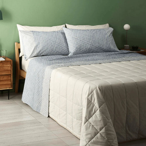Zucchi Completo Lenzuola Una Piazza c/doppie federe String D52 - Passarelli Biancheria