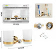 Doppio Bicchiere Supporto Bagno Porta Spazzolino Denti Muro Dorato Oro Dgo-106 Casa e cucina/Bagno/Accessori per il bagno/Dosatori e porta accessori/Bicchieri porta spazzolini Trade Shop italia - Napoli, Commerciovirtuoso.it