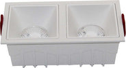 Doppio-Faretto-Da-Incasso-Moderno-Alfa-Led-Alluminio-Bianco-15W-Dimm.