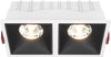 Doppio-Faretto-Da-Incasso-Moderno-Alfa-Led-Alluminio-Bianco-15W-Luce-Calda-Dimm.