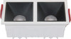 Doppio-Faretto-Da-Incasso-Moderno-Alfa-Led-Alluminio-Bianco-Diffusori-Neri-10W