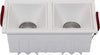Doppio-Faretto-Da-Incasso-Moderno-Alfa-Led-Alluminio-Bianco