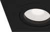 Doppio-Faretto-Da-Incasso-Moderno-Atom-Alluminio-Bianco-2-Luci-Diffusore-Tessile