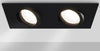 Doppio-Faretto-Da-Incasso-Moderno-Atom-Alluminio-Bianco-2-Luci-Diffusore-Tessile