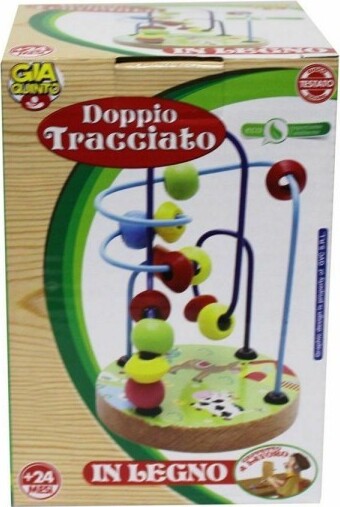 Doppio-Tracciato-Percorso-In-Legno-Giocattolo-Gioco-Educativo-Per-Bambini-+24-M