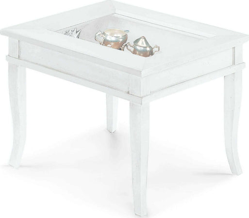 DORIAN---tavolino-bacheca-in-legno-massello-piano-vetro-60x60-Bianco-Milani-Home