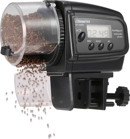 DOSATORE DISTRIBUTORE CIBO PESCI CON TIMER DISPLAY LCD PER ACQUARIO AUTOMATICO  Trade Shop italia - Napoli, Commerciovirtuoso.it