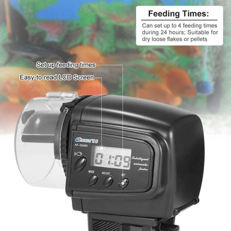 DOSATORE DISTRIBUTORE CIBO PESCI CON TIMER DISPLAY LCD PER ACQUARIO AUTOMATICO  Trade Shop italia - Napoli, Commerciovirtuoso.it
