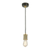 Sospensione Contemporanea Douille Ottone Nero Ottone Lucido Ottone 1 Luce E27