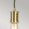 Sospensione Contemporanea Douille Ottone Nero Ottone Lucido Ottone 1 Luce E27