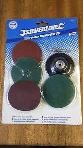 Set di dischi abrasivi con pulsante a scatto 5 pezzi silverline per trapano 75 mm freeshipping - Eternal Brico