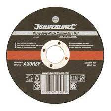 Disco da taglio piatto per metallo  125 x 3 x 22,23mm Silverline Silverline