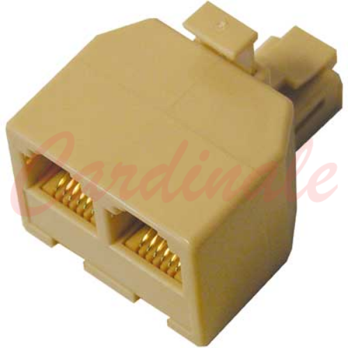 ELETTRONICA ADATTATORE TELEFONICO MODULARE DA SPINA A DOPPIA PRESA 94-392S Eternal Brico