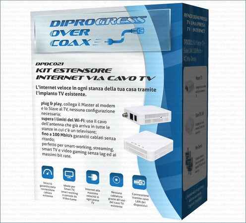Kit Estensore Internet Via Cavo TV DIPROGRESS DPDC021