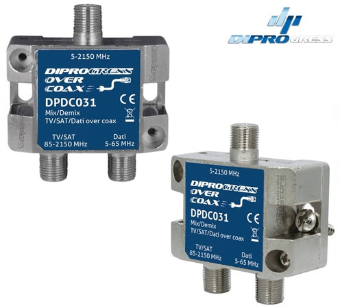 Mix-Demix F-F DIPROGRESS DPDC031 per sistema estensione internet via cavo TV DIPROGRESS