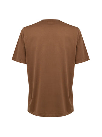 Gran Sasso T-Shirt Basica in Cotone Marrone da uomo