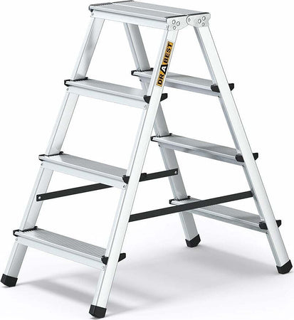Drabest-Scala-A-3/4/5-Gradini-In-Alluminio-Bifacciale-Per-Uso-Domestico---Portata-125kg