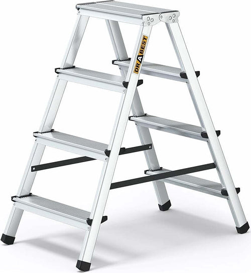 Drabest-Scala-A-3/4/5-Gradini-In-Alluminio-Bifacciale-Per-Uso-Domestico---Portata-125kg