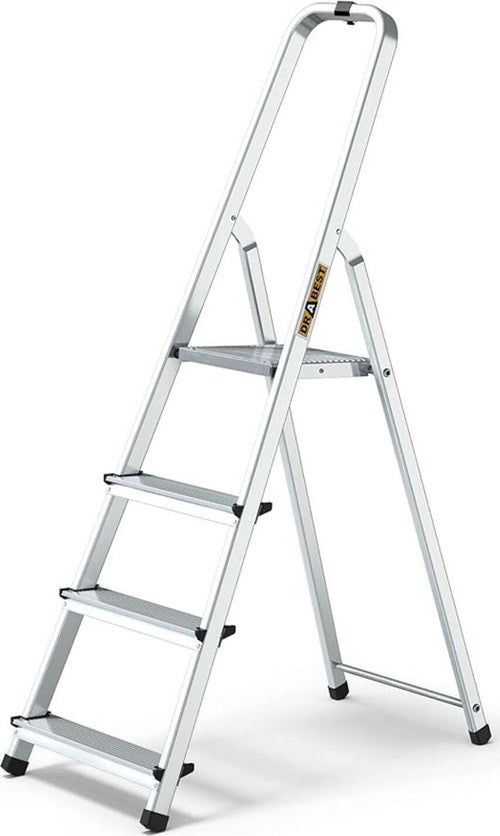 Drabest-Scala-Domestica-3/4/5/6/7/8-Gradini-In-Alluminio-Con-Arco-Atecnica-Sca04p-Portata-125-Kg
