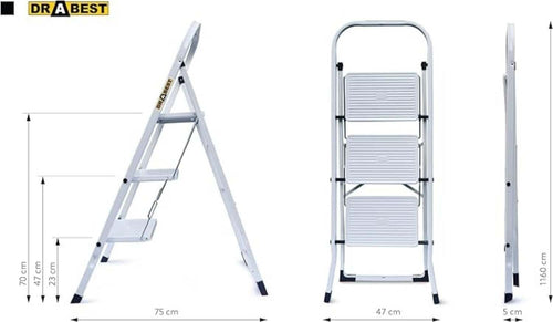 Drabest-Scaletta-Da-Ufficio-Minifero-A-2/3-Gradini-125kg